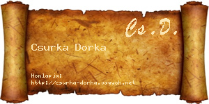 Csurka Dorka névjegykártya